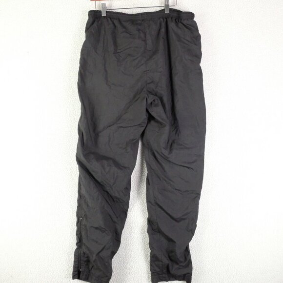 Vintage Nike Track Pants Mens Medium Black Lined Drawstring Zip Hem Athletic 90S - Picture 6 of 11